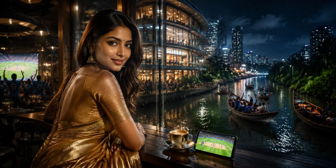 সুন্দরবন অঞ্চলের ক্রিকেট বেটিং সহ ঐতিহ্যবাহী শাড়ি পরিহিত নারী